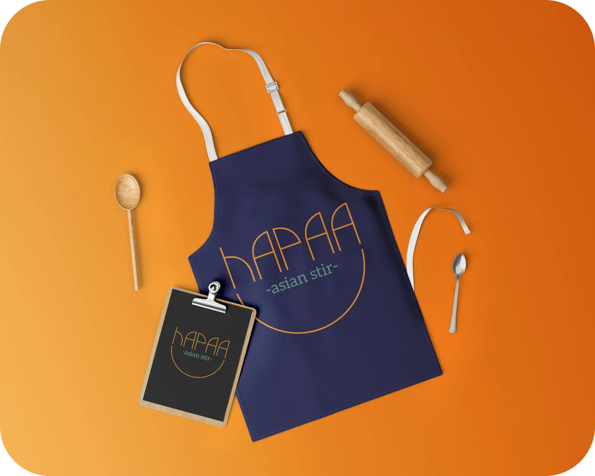 Hapaa branded apron design