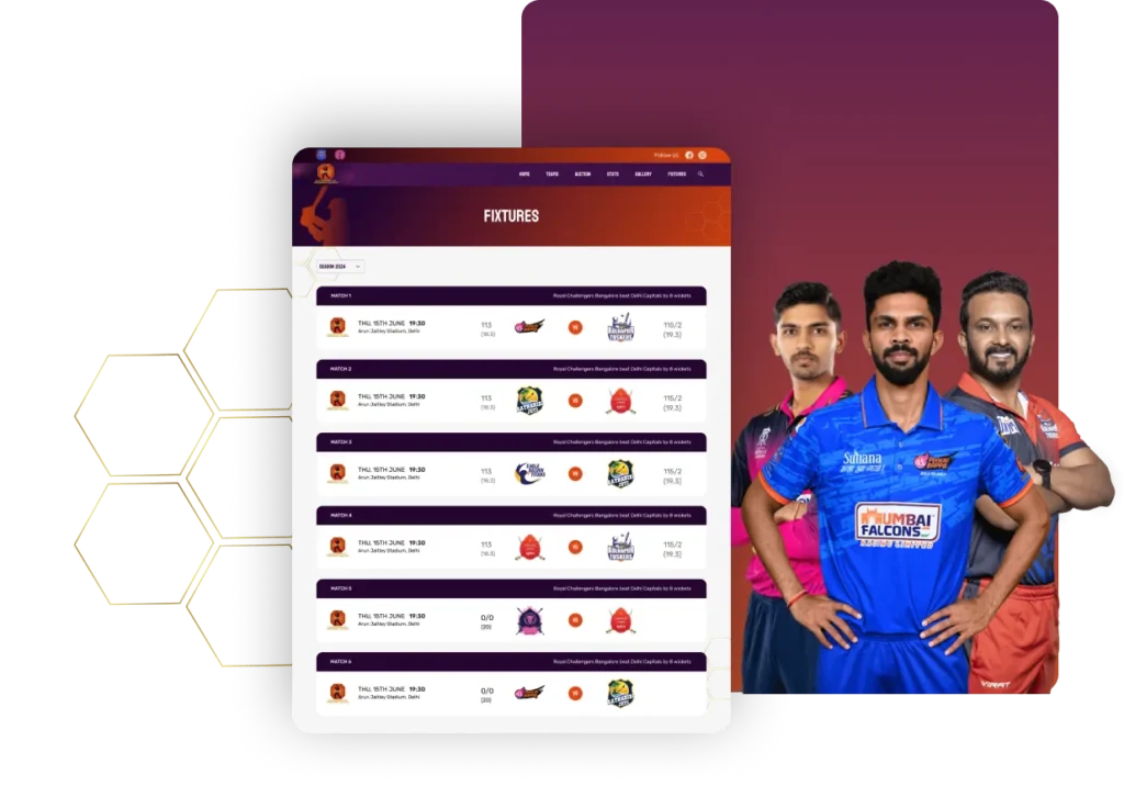 MPL website fixtures page on mobile
