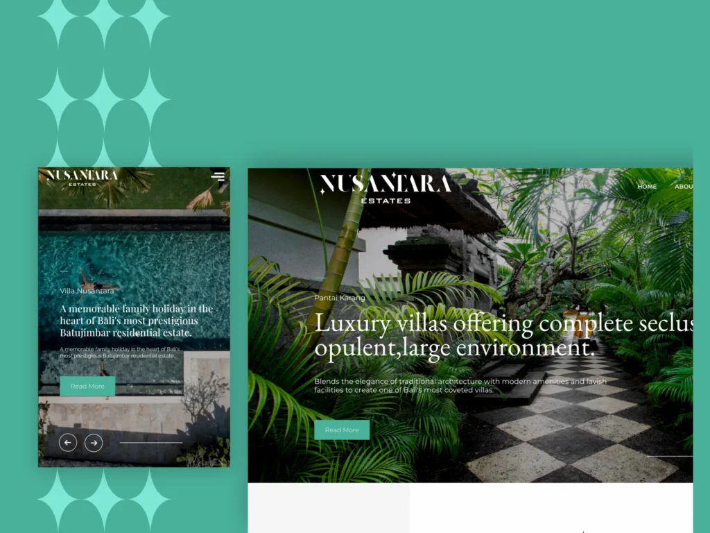 Nusantara Estates website design