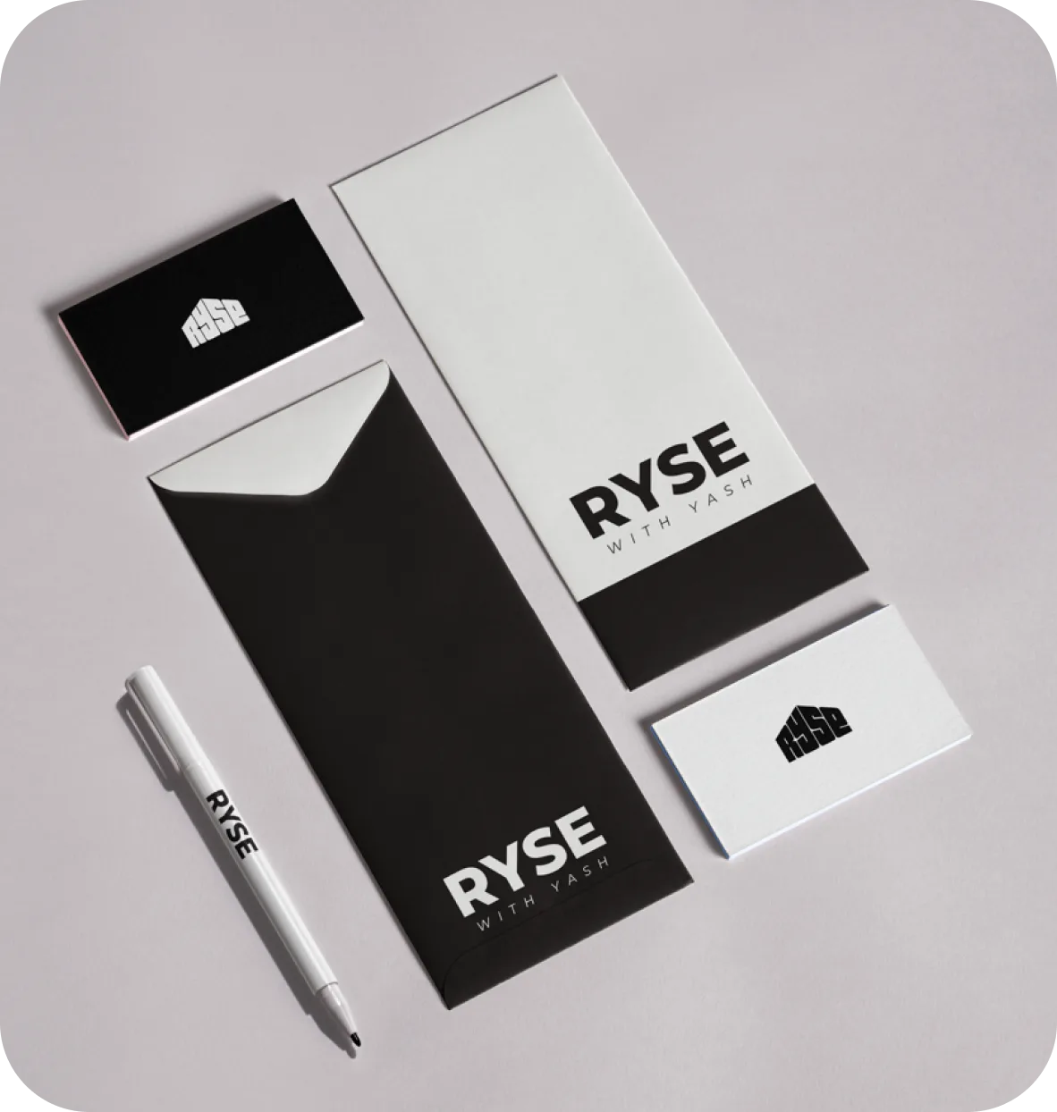 RYSE grooming product packaging design