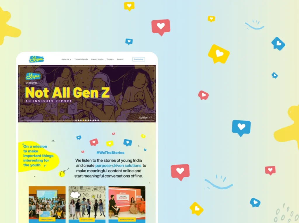 Yuvaa website design